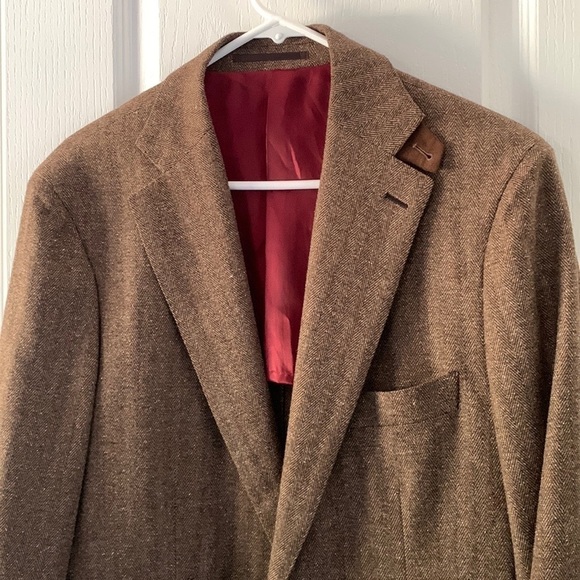 Abbeydale brown herringbone sport blazer classic size‎ 42R 100% wool - Picture 2 of 15